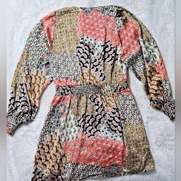 Zara~ Paisley Silk Mini Dress - Picture 7 of 10